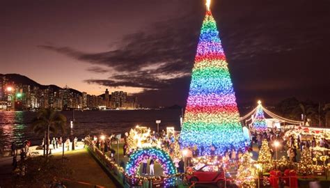 Hong Kong lights up for festive season with Christmas decorations ...