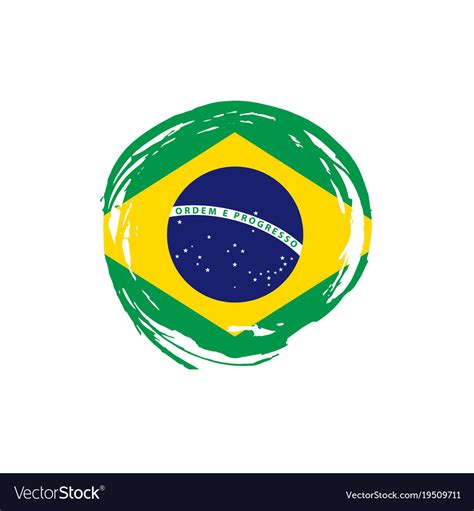 Brazil flag Royalty Free Vector Image - VectorStock