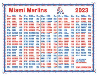 Printable 2023 Miami Marlins Schedule