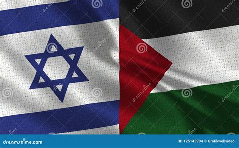 Israel and Palestine Flag - Two Flags Together Stock Photo - Image of ...