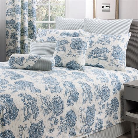 Calais Toile Comforter Set Queen Size (As Is Item) (Queen - 3 Piece), Blue | Toile bedding, Blue ...