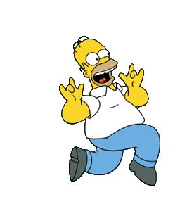 The Simpsons Homer Simpson Sticker - The Simpsons Homer Simpson Running - Discover & Share GIFs