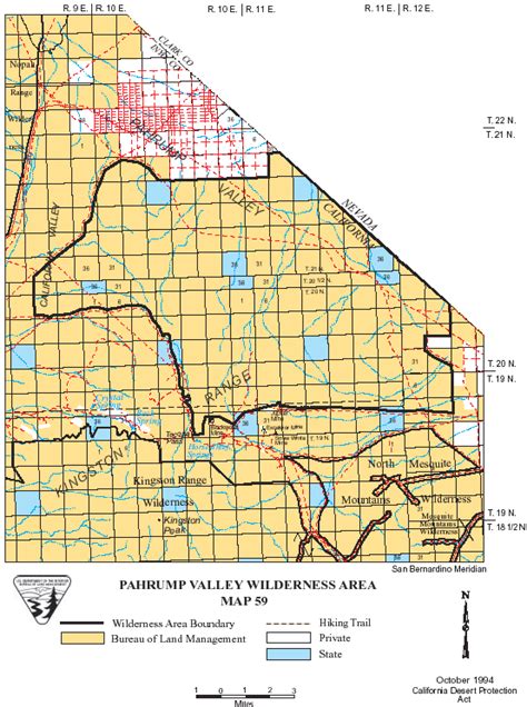 Map of Pahrump Valley Wilderness