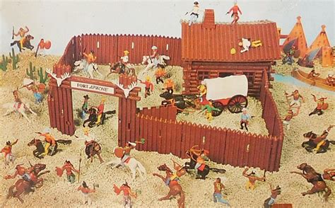 1970 Vintage Fort Apache Set Cowboys & Indians Timpo Star Toys in Box Hong Kong -- Antique Price ...