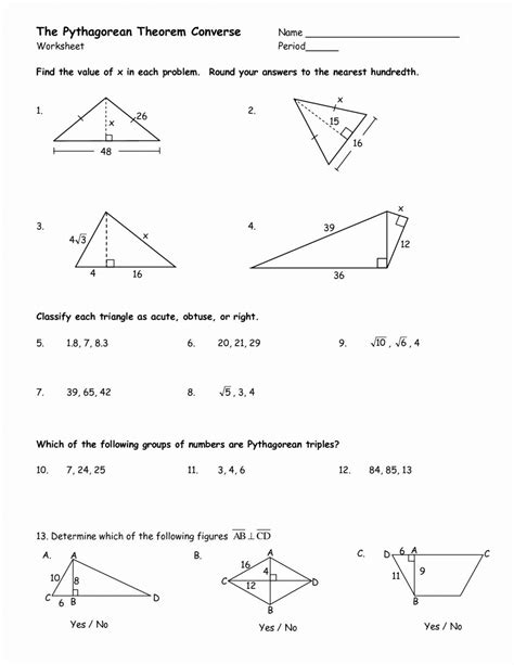 Free Printable Pythagorean Theorem Worksheets - Free Printable