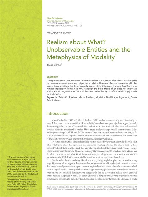 (PDF) Realism about What? Unobservable Entities and the Metaphysics of Modality