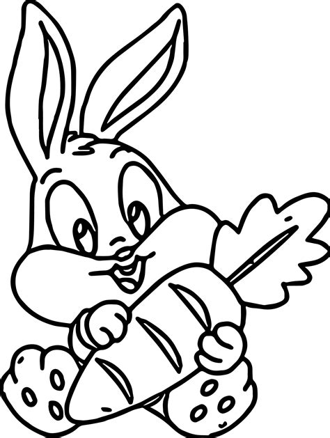 Rabbit And Carrot Coloring Pages - Dejanato