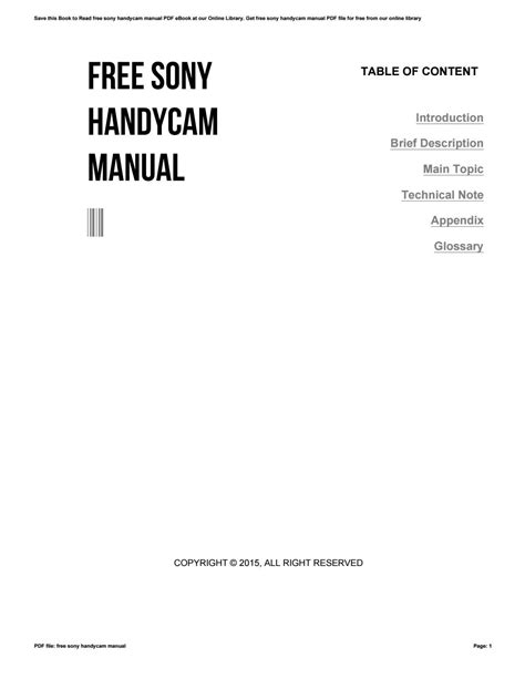 Free sony handycam manual by BettieAnderson1276 - Issuu