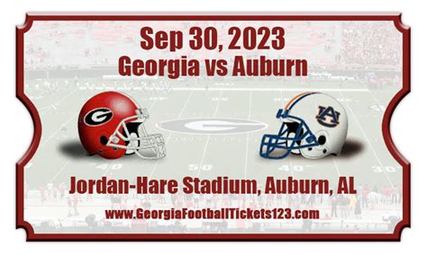 Georgia Bulldogs vs Auburn Tigers Football Tickets | 09/30/23