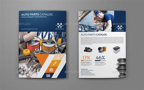 Auto Parts Catalog Bi-Fold Brochure Template Vol.2, Print Templates