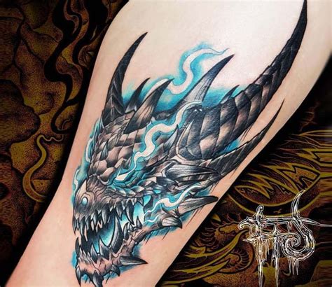 Ice Dragon tattoo by Minh Luurangon | Post 24126 | Dragon tattoo with ...