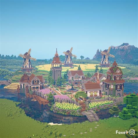 Minecraft Windmill | マインクラフトの建物, マインクラフトの家, マイクラ 畑