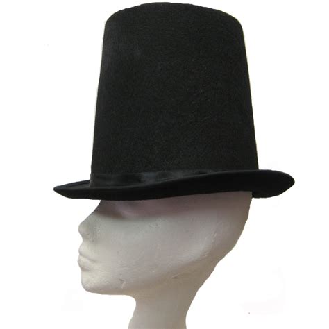 Buy Black Felt Lincoln Stovepipe Top Hat - Cappel's