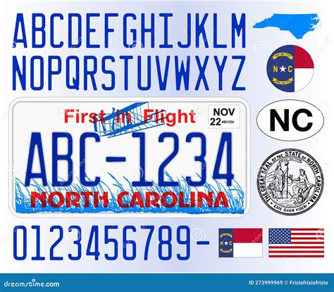 North Carolina Car License Plate Pattern, USA Editorial Stock Image ...