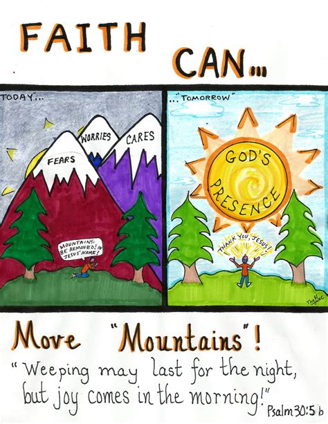 Faith can move "mountains"... www.facebook.com/TheGoodNewsCartoon | Christian scripture ...