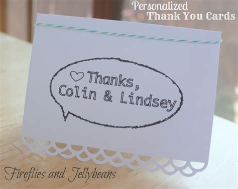 Fireflies and Jellybeans: Personalized Thank You Cards DIY and Silhouette Promotion!