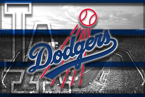 Los Angeles Dodgers Poster, Dodgers Stadium Man Cave Art | Dodgers, Los ...