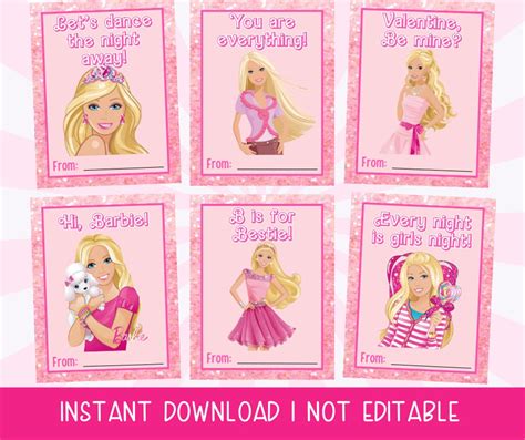 Barbie Valentine Cards, Valentine's Day Cards, Valentine Printable ...