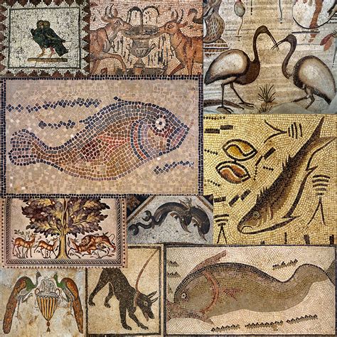 Ancient Animal Mosaics Photograph by Andrew Fare - Pixels