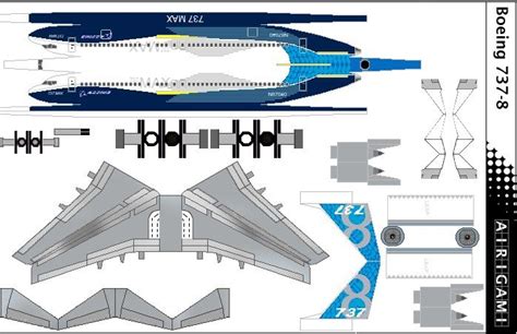 Boeing 737 max 8 house colors , airigami template | 비행기, 항공기