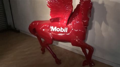 Cast Aluminum Mobil Pegasus Gas Station Icon - YouTube