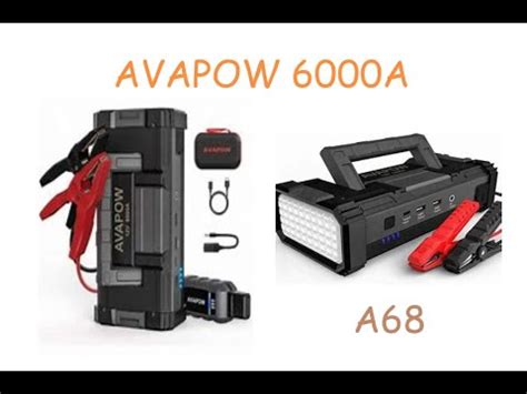 AVAPOW 6000A JUMP STARTER (A68--No Boost Button) - YouTube