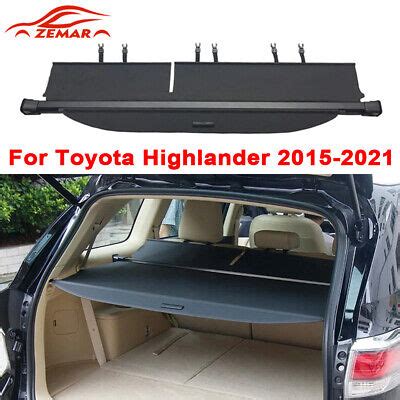 For Toyota Highlander 2015-21 Rear Trunk Cargo Cover Security Shade ...