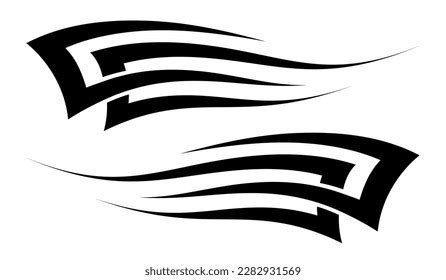 Racing Car Side Sticker Sports Cars Stock Vector (Royalty Free ...