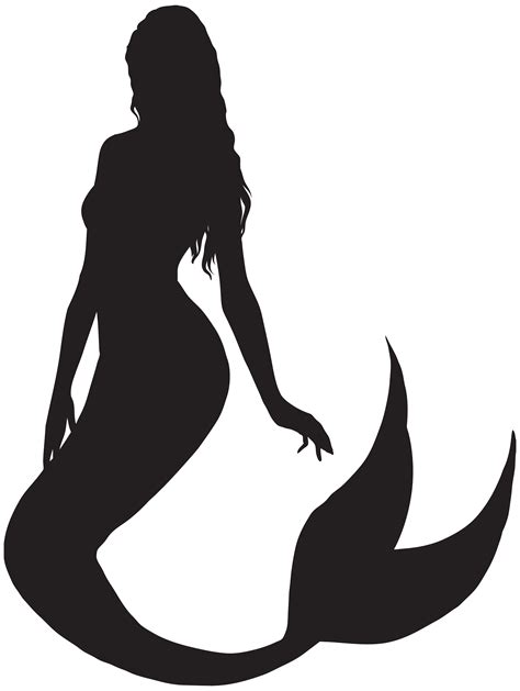 Mermaid Silhouette PNG Clip Art | Gallery Yopriceville - High ...