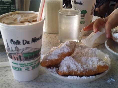 Coffee and Beignets in Cafe Du Monde New Orleans. | Cafe du monde, Food ...