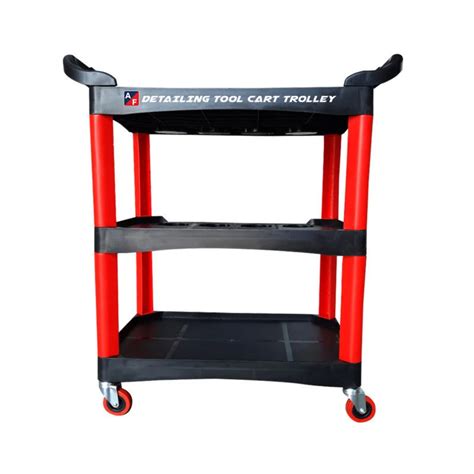 Autofresh Detailing Tool Cart Trolley On Wheels-3 Shelves - AutoFresh.in