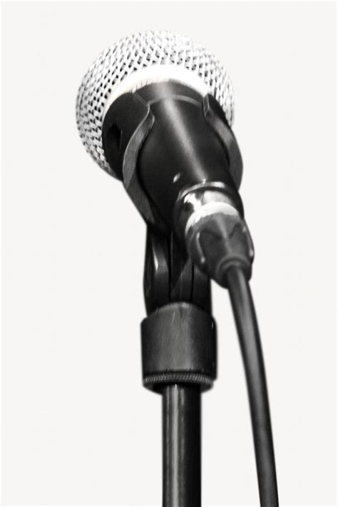 wired microphone stand isolated image | Free Photo - rawpixel