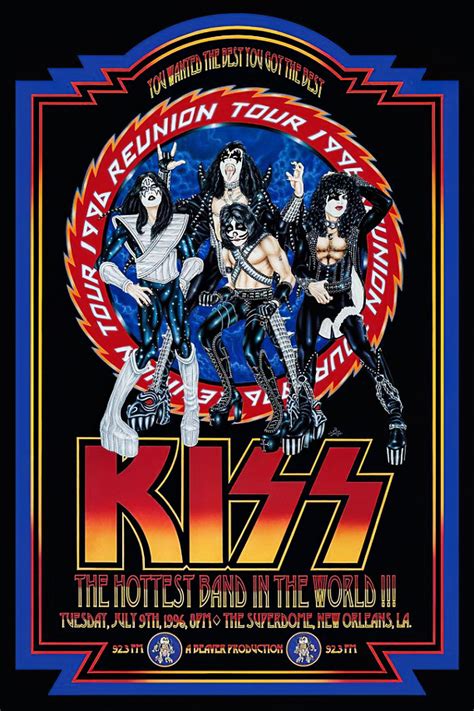 Kiss Vintage reunion Tour Concert Rock Poster | Etsy | Vintage music ...