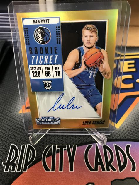 Rookie of the Year? Luka Doncic Contenders Gold Rookie Ticket 6/10 ...