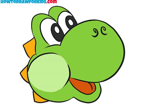 How to Draw Yoshi Face - Easy Drawing Tutorial For Kids