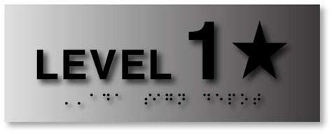 Stairwell Floor Level Number Signs in Brushed Aluminum – ADA Sign Depot