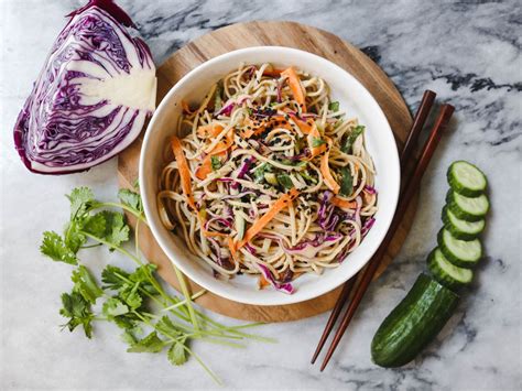 Cold Soba Noodle Salad with Peanut Sauce (Vegan) - From My Bowl