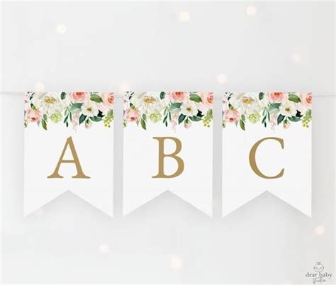 Baby Shower Banner Template Printable Name Banner Alphabet | Etsy | Baby shower banner, Shower ...