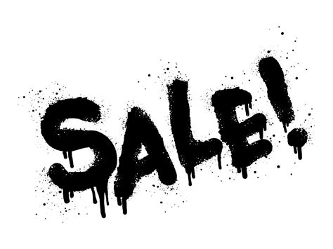 Sale symbol. Spray painted graffiti sale word in black over white. Sale ...