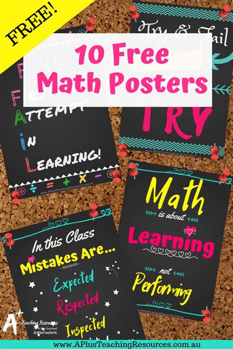 Free Math Posters {Poster Board Ideas!} – A Plus Teaching Resources