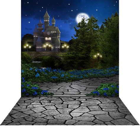 Castle Approach | Photo Backdrops Castle Approach - 10'x20' Photography Backdrop with Floor