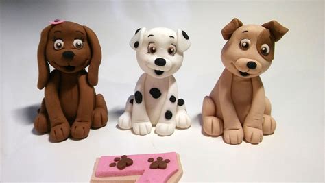 Cute Dog Fondant Cake Topper Set Dog Cake Toppers Fondant Toppers ...