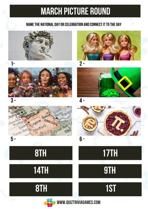 61 March Quiz Questions & Answers (inc. Picture Round) - Quiz Trivia Games