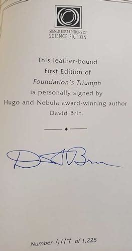 Foundation's Triumph by David Brin (Limited Numbered First Edition ...