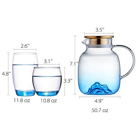 Iceberg Inspired Glass Set - Sterilizer Safe - Short - Tall - ApolloBox