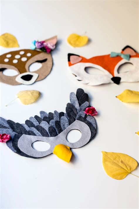 No-Sew Free Felt Animal Mask Patterns