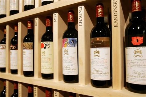 A museum displays Mouton Rothschild wine labels