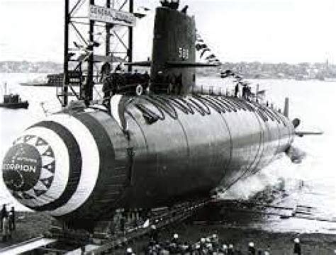 Launch of the USS Scorpion on December 19, 1959. She was lost with all 99 crew members on May 22 ...