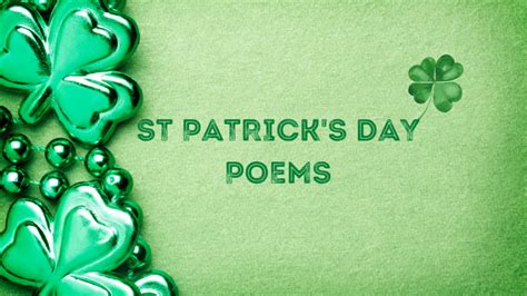 7 Inspiring St Patrick's Day Poems, Ballads And Prayers - Irish Around ...