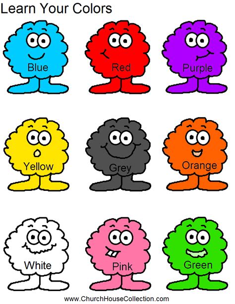 Learn Your Colors Preschool Kids Worksheet